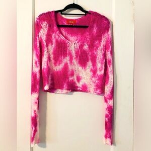 Women's Pink Tie Dye Sweater